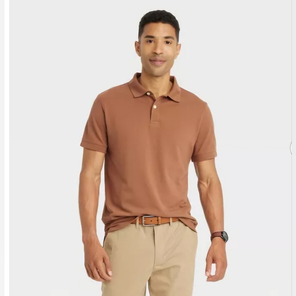 Men's Every Wear Polo Shirt - Goodfellow & Co™ Saddle Brown